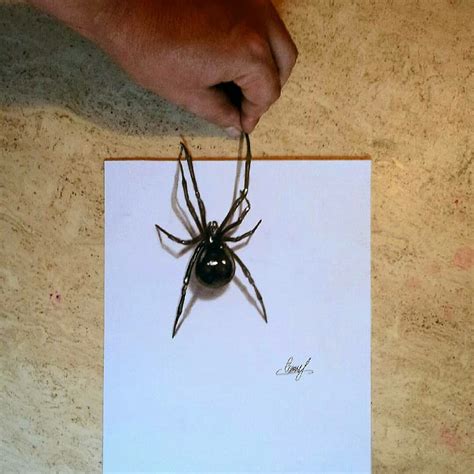 Printable 3d Spider Drawing